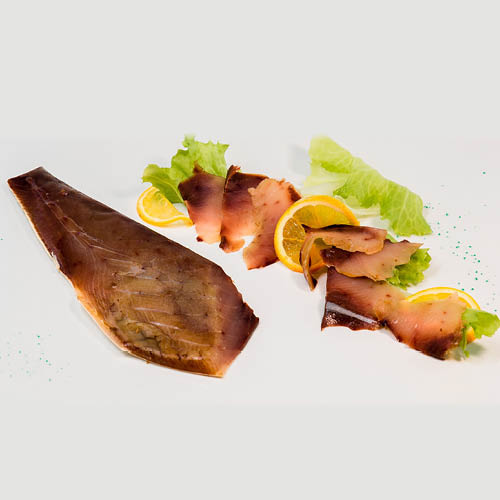 baffa di ricciola affumicata fermentata insaccato di pesce offishina